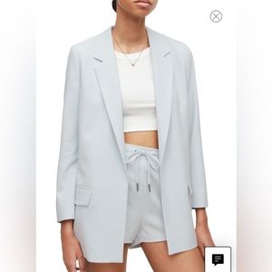 Allsaints Aleida Tri Blazer, powdered blue, size 2